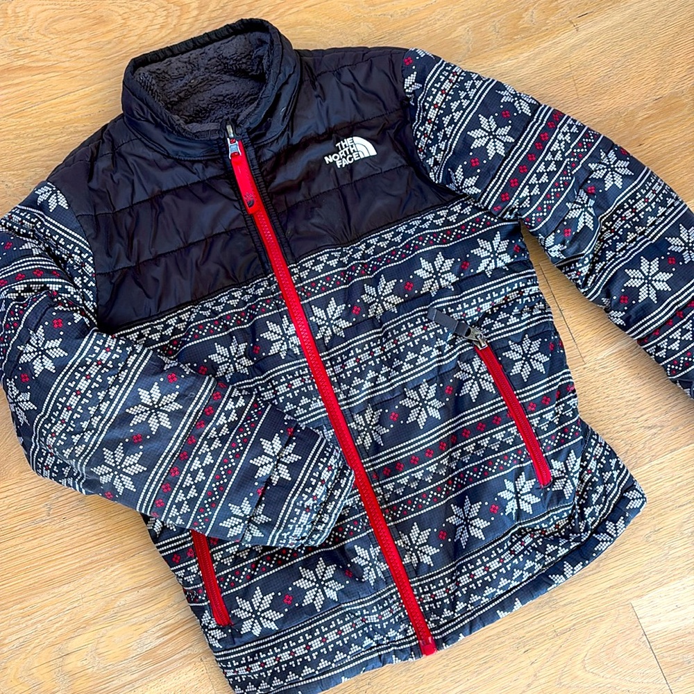Youth medium North Face reversible jacket